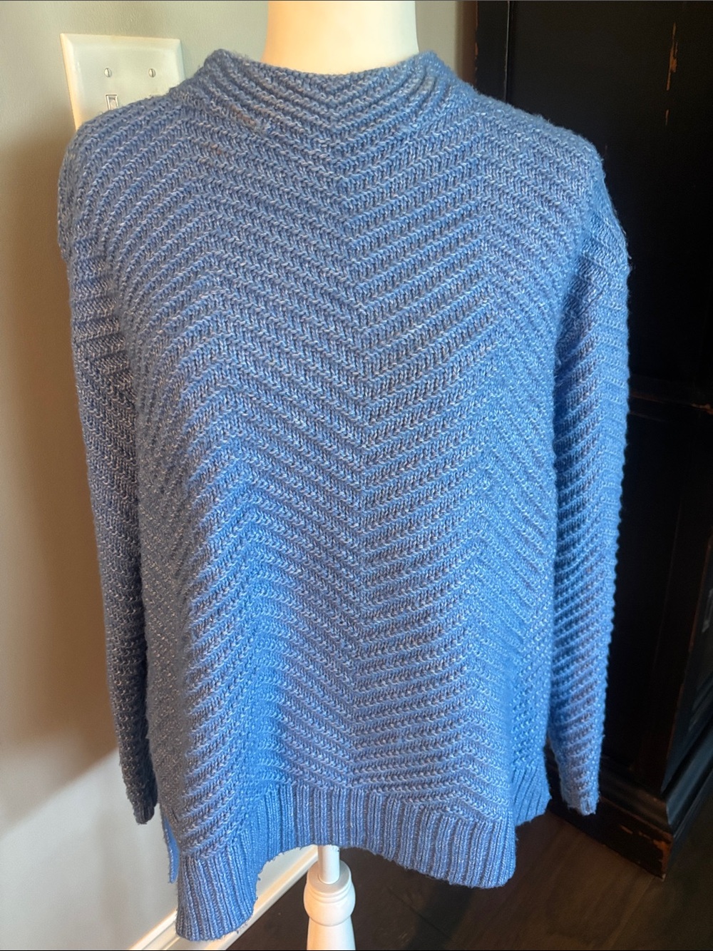 Talbots Blue Knit Crewneck Sweater - Women